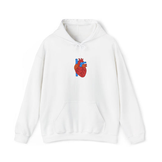 Embroidered Anatomical Heart Hoodie