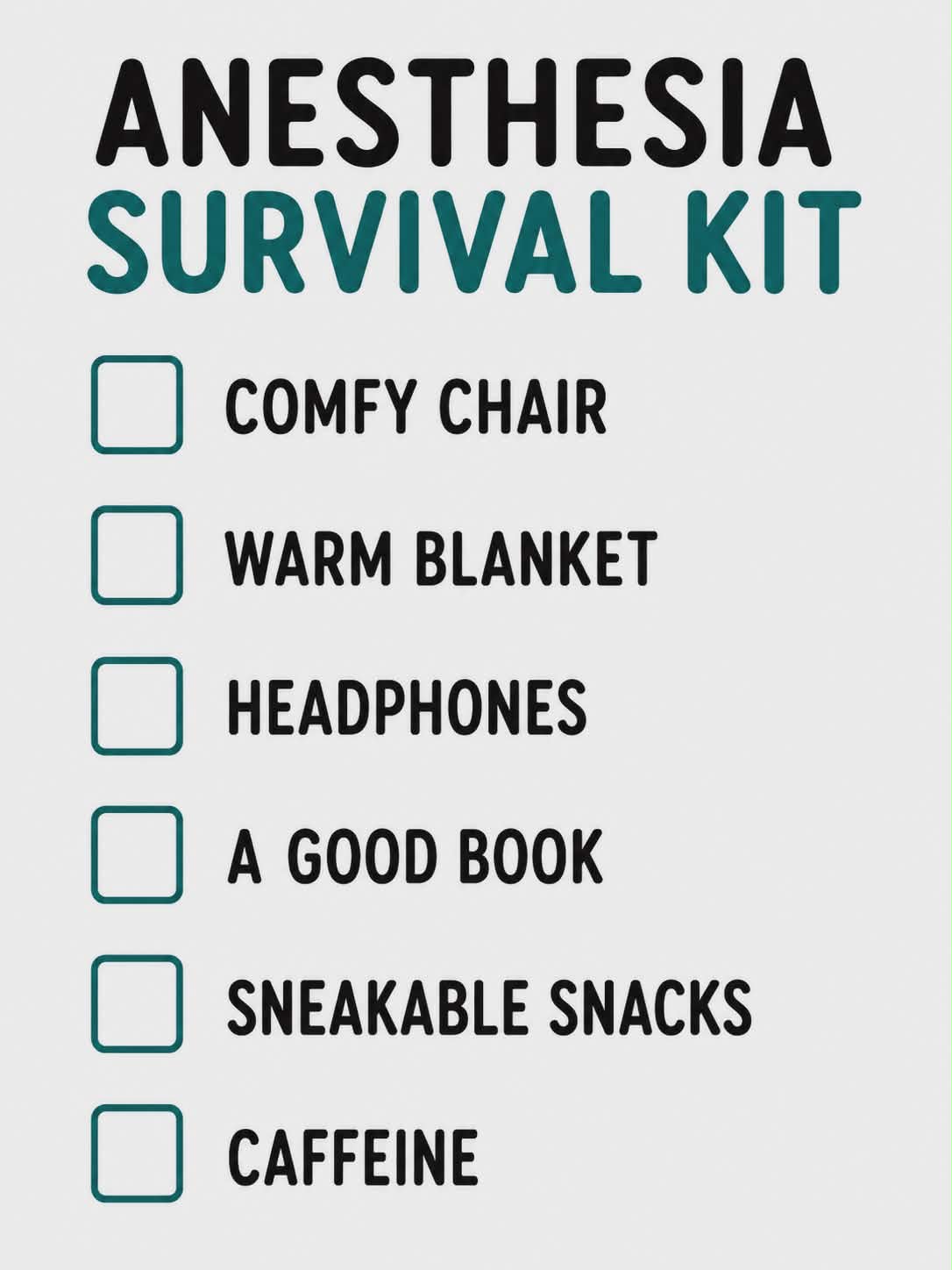 Anesthesia Survival Checklist Mug