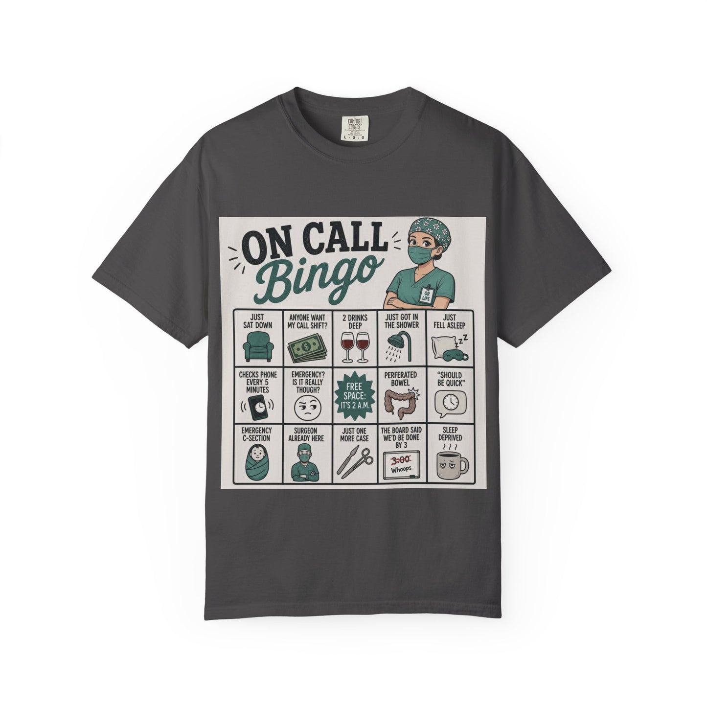 On Call Bingo T-shirt | Operating Room Humor Tee