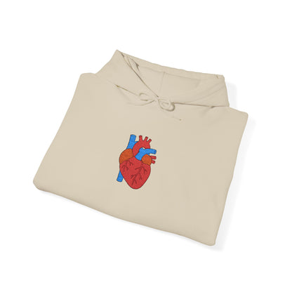 Embroidered Anatomical Heart Hoodie