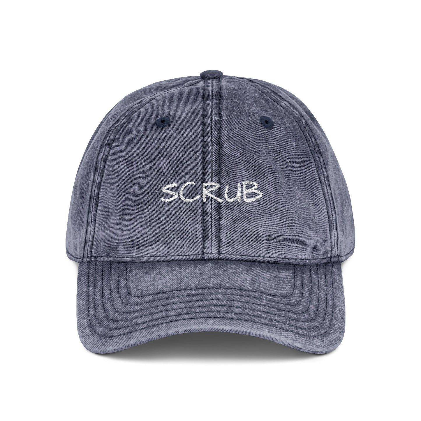Embroidered 'SCRUB' Vintage Cap - Retro Hat for Nurses & Medical Staff