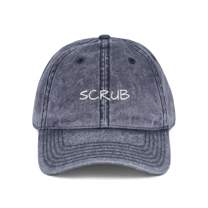 Embroidered 'SCRUB' Vintage Cap - Retro Hat for Nurses & Medical Staff