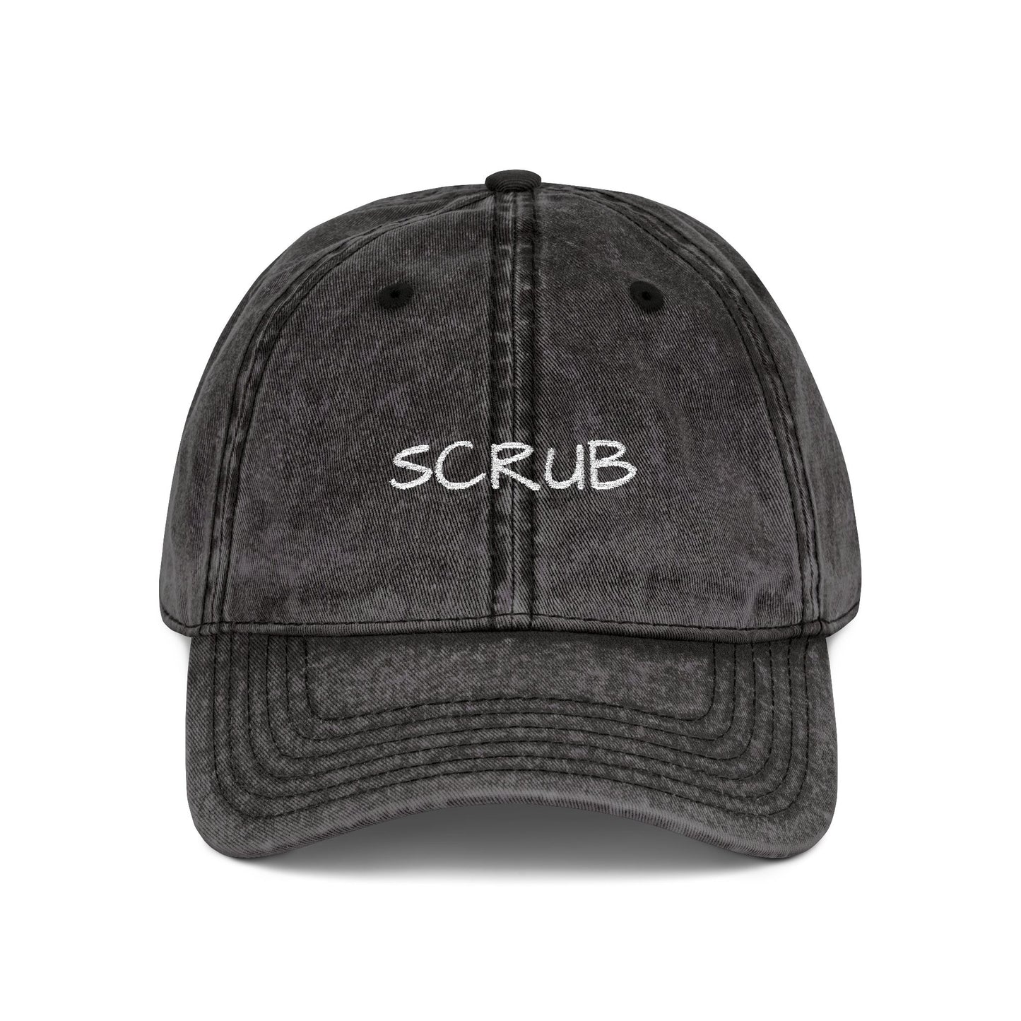 Embroidered 'SCRUB' Vintage Cap - Retro Hat for Nurses & Medical Staff