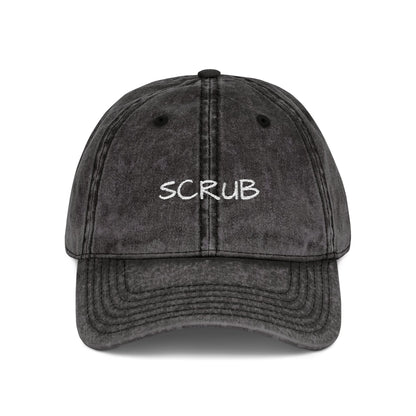 Embroidered 'SCRUB' Vintage Cap - Retro Hat for Nurses & Medical Staff