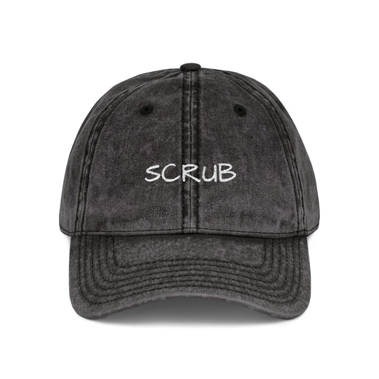 Embroidered 'SCRUB' Vintage Cap - Retro Hat for Nurses & Medical Staff