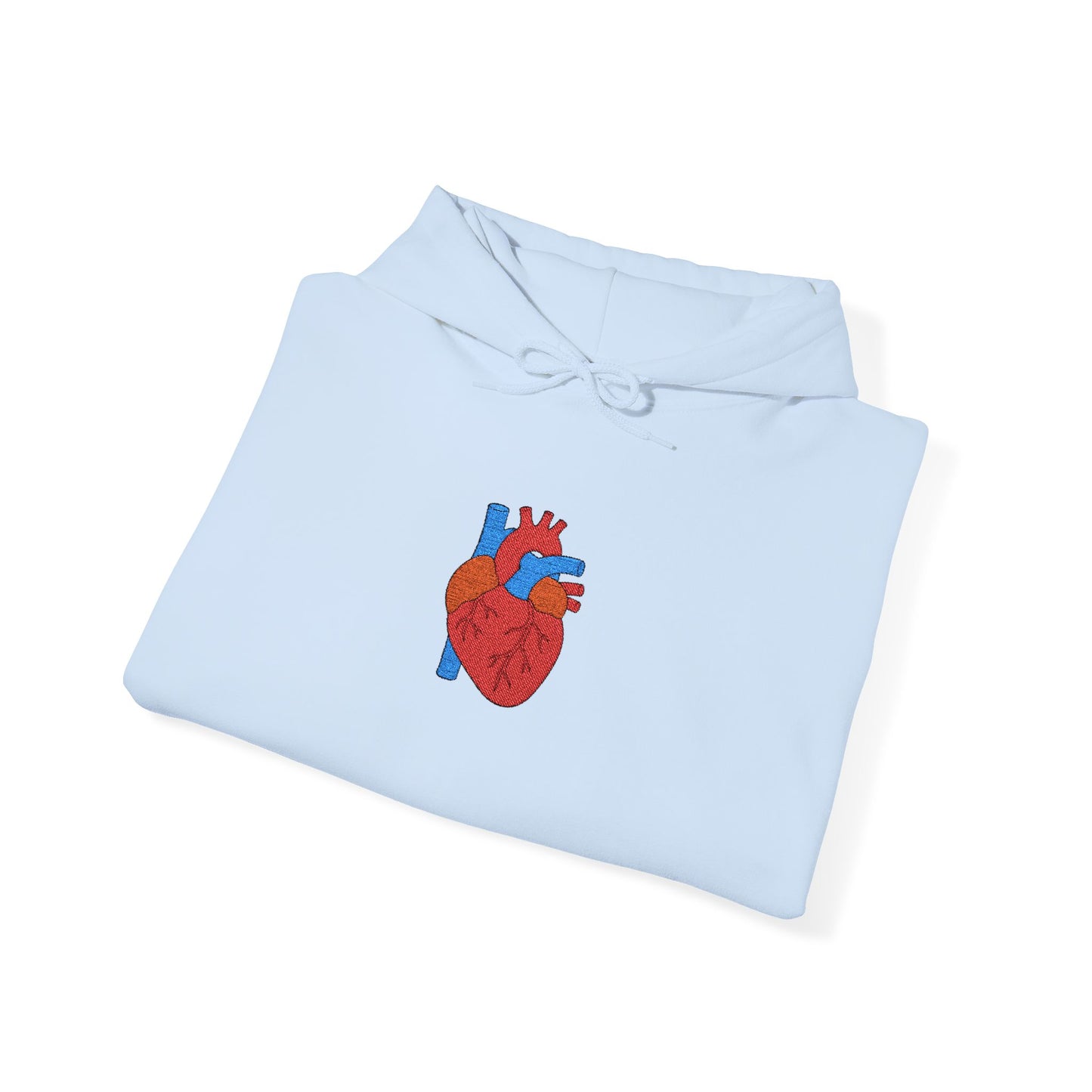 Embroidered Anatomical Heart Hoodie