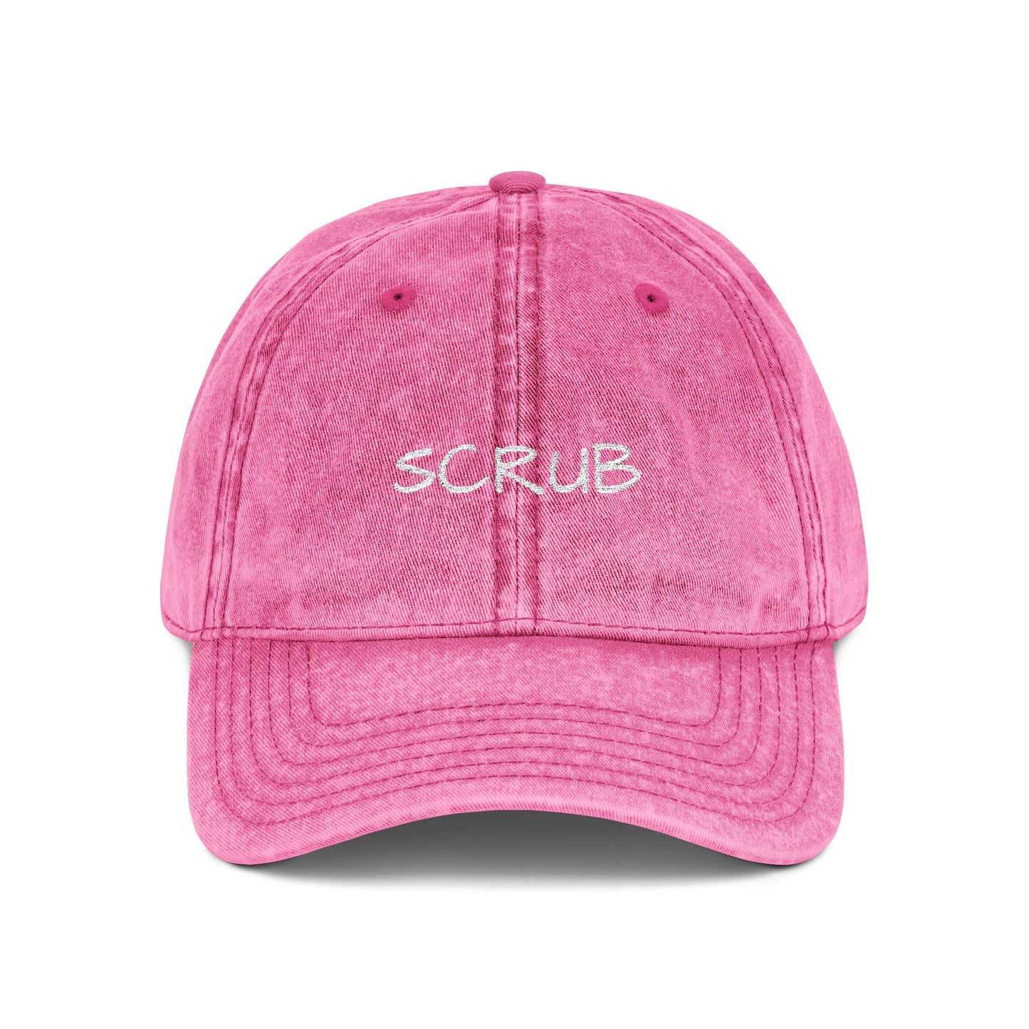 Embroidered 'SCRUB' Vintage Cap - Retro Hat for Nurses & Medical Staff