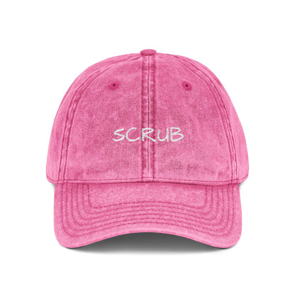 Embroidered 'SCRUB' Vintage Cap - Retro Hat for Nurses & Medical Staff