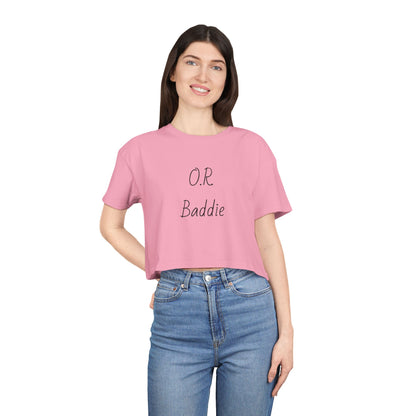 O.R. Baddie Women's Crop Tee — Surgical Nurse Crop Top