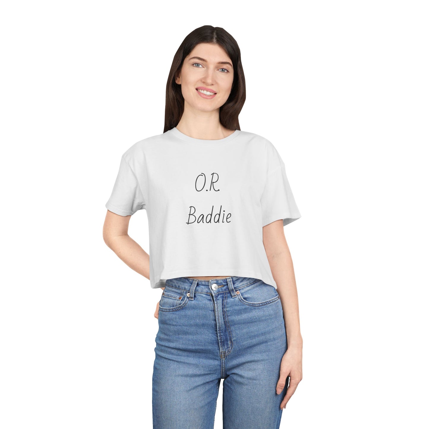 O.R. Baddie Women's Crop Tee — Surgical Nurse Crop Top