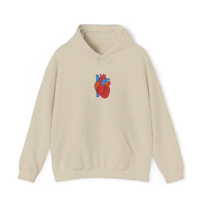 Embroidered Anatomical Heart Hoodie