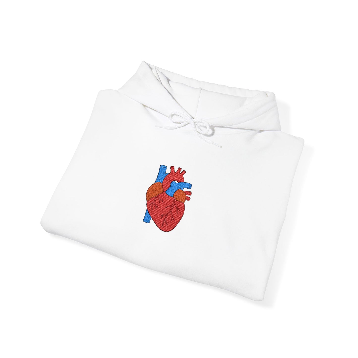Embroidered Anatomical Heart Hoodie