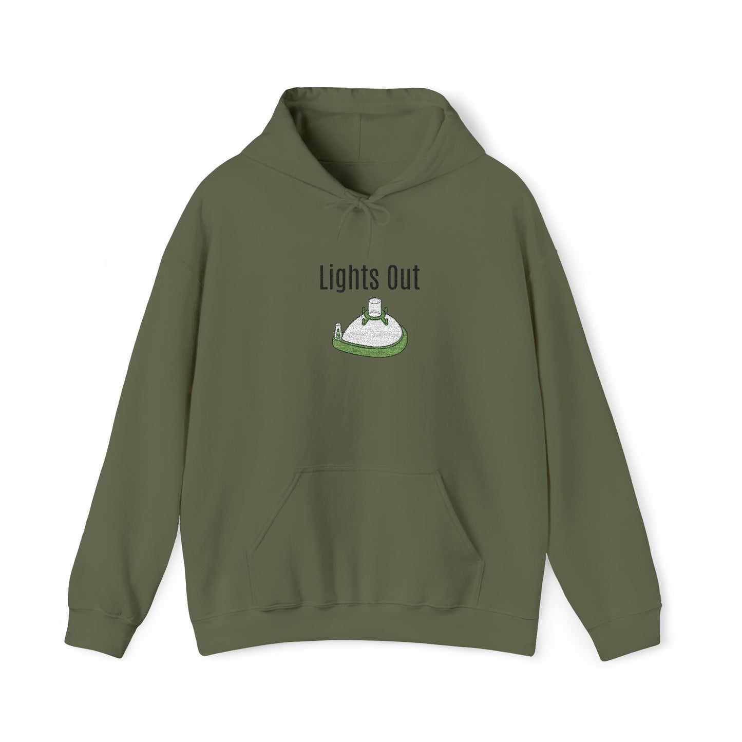 "Lights Out" Embroidered Anesthesia Hoodie