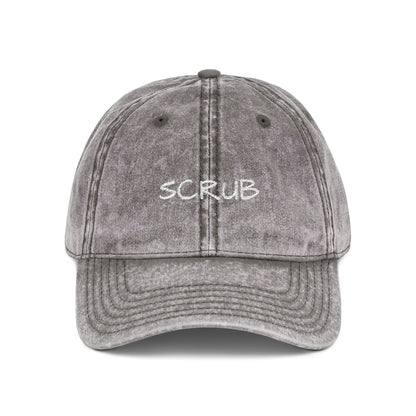 Embroidered 'SCRUB' Vintage Cap - Retro Hat for Nurses & Medical Staff