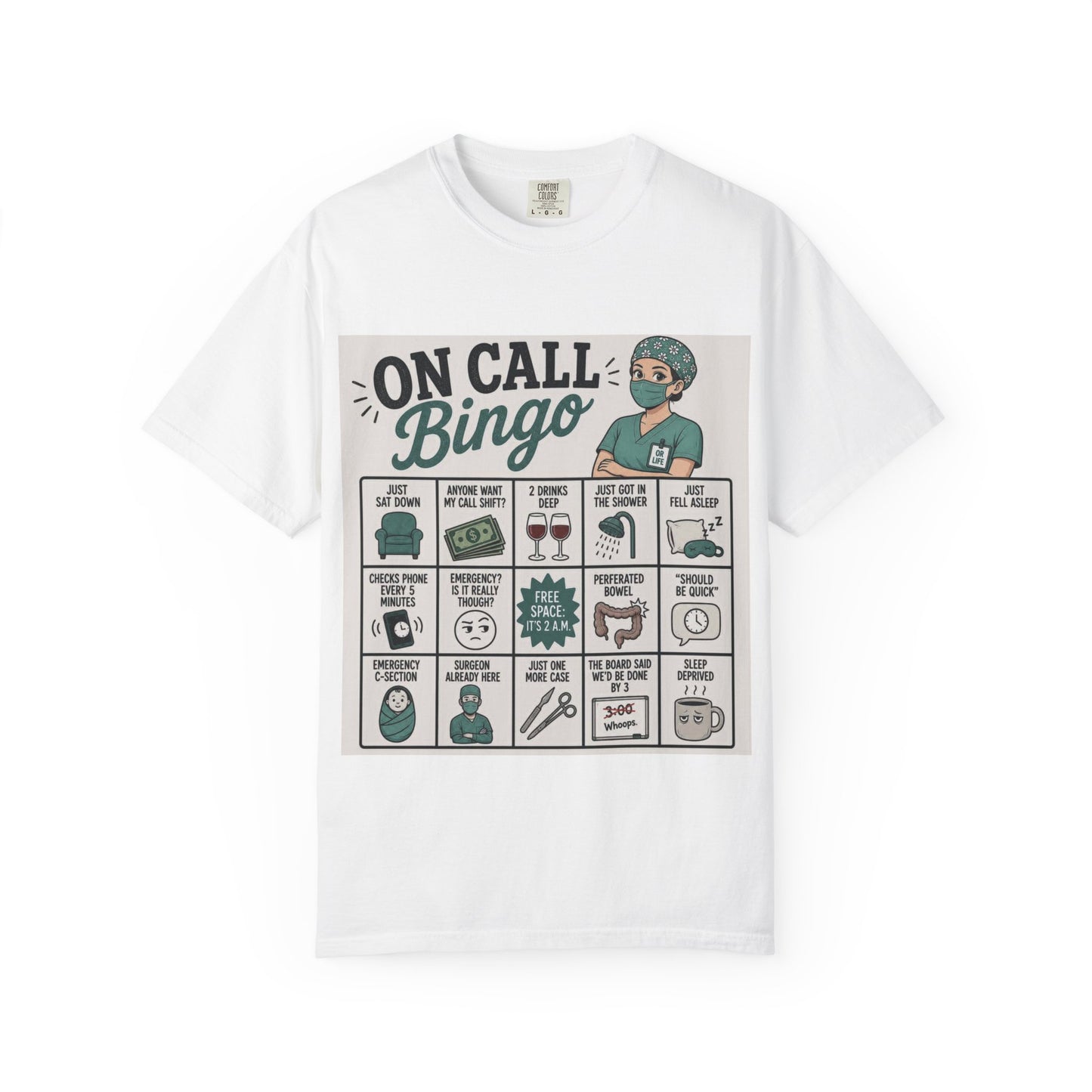 On Call Bingo T-shirt | Operating Room Humor Tee