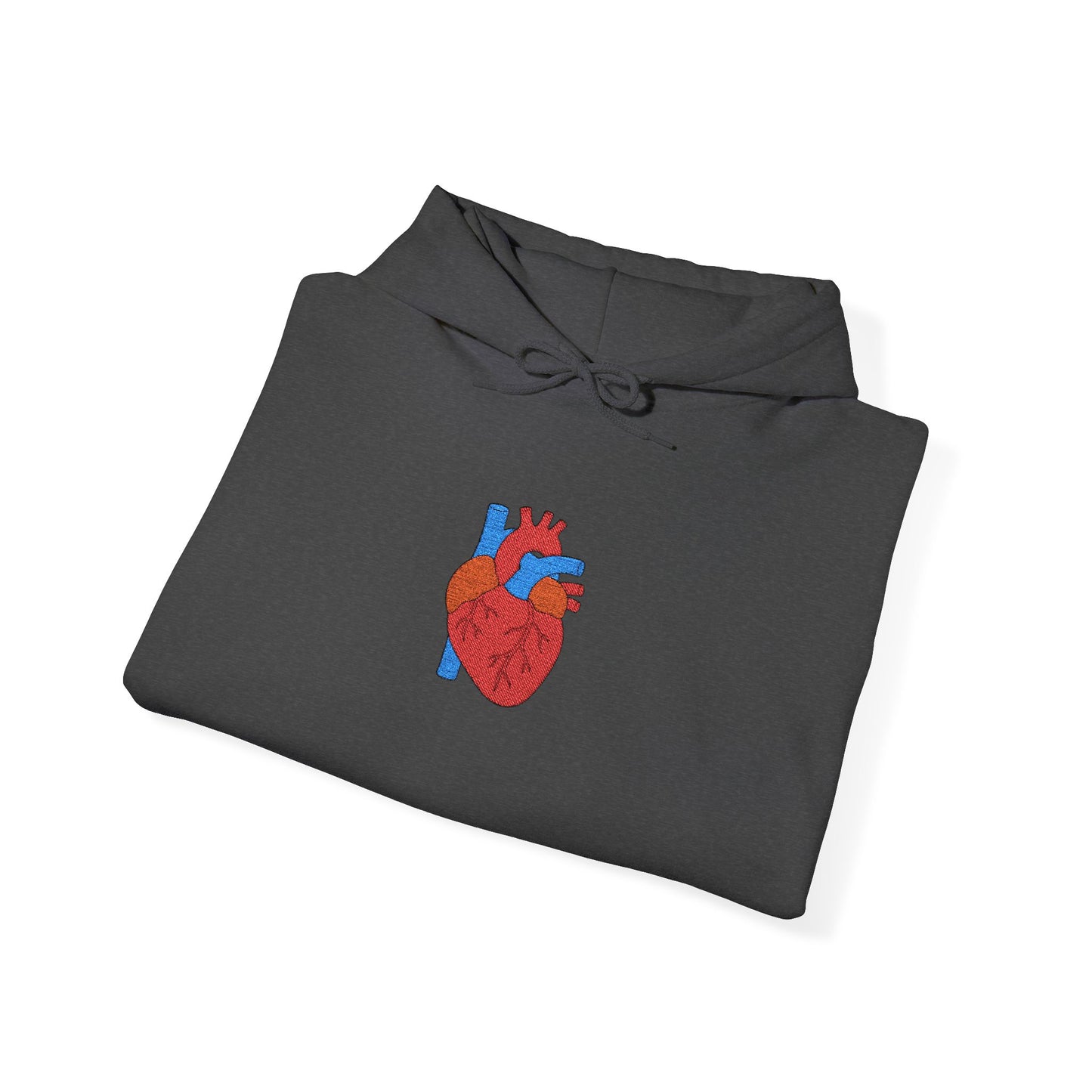 Embroidered Anatomical Heart Hoodie