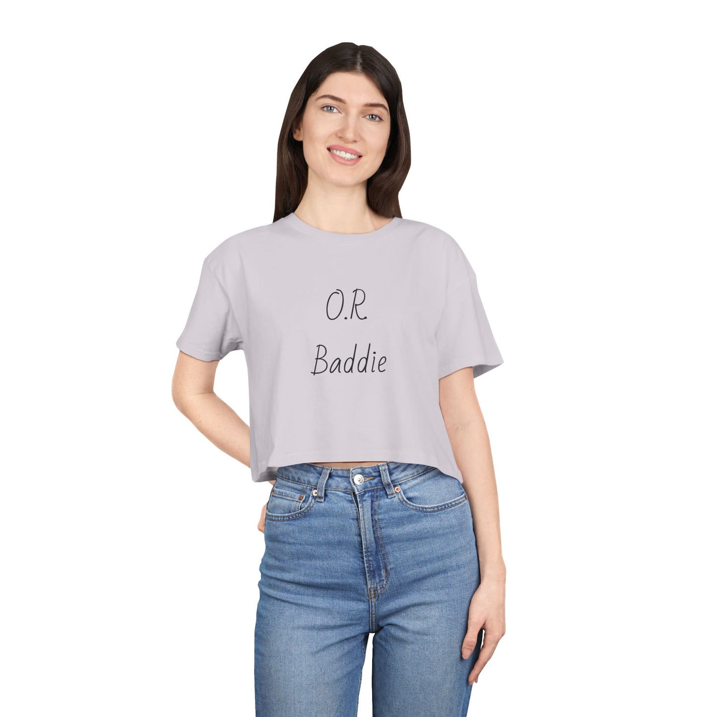 O.R. Baddie Women's Crop Tee — Surgical Nurse Crop Top