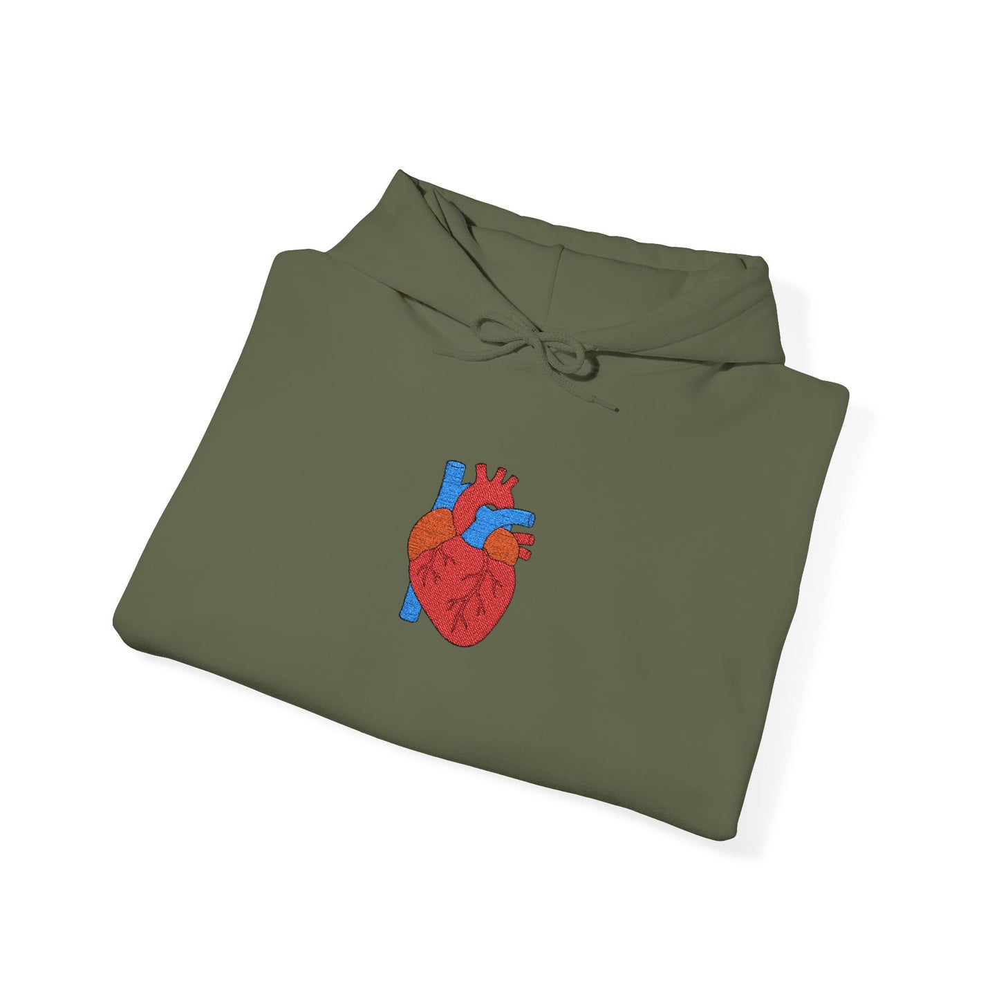Embroidered Anatomical Heart Hoodie