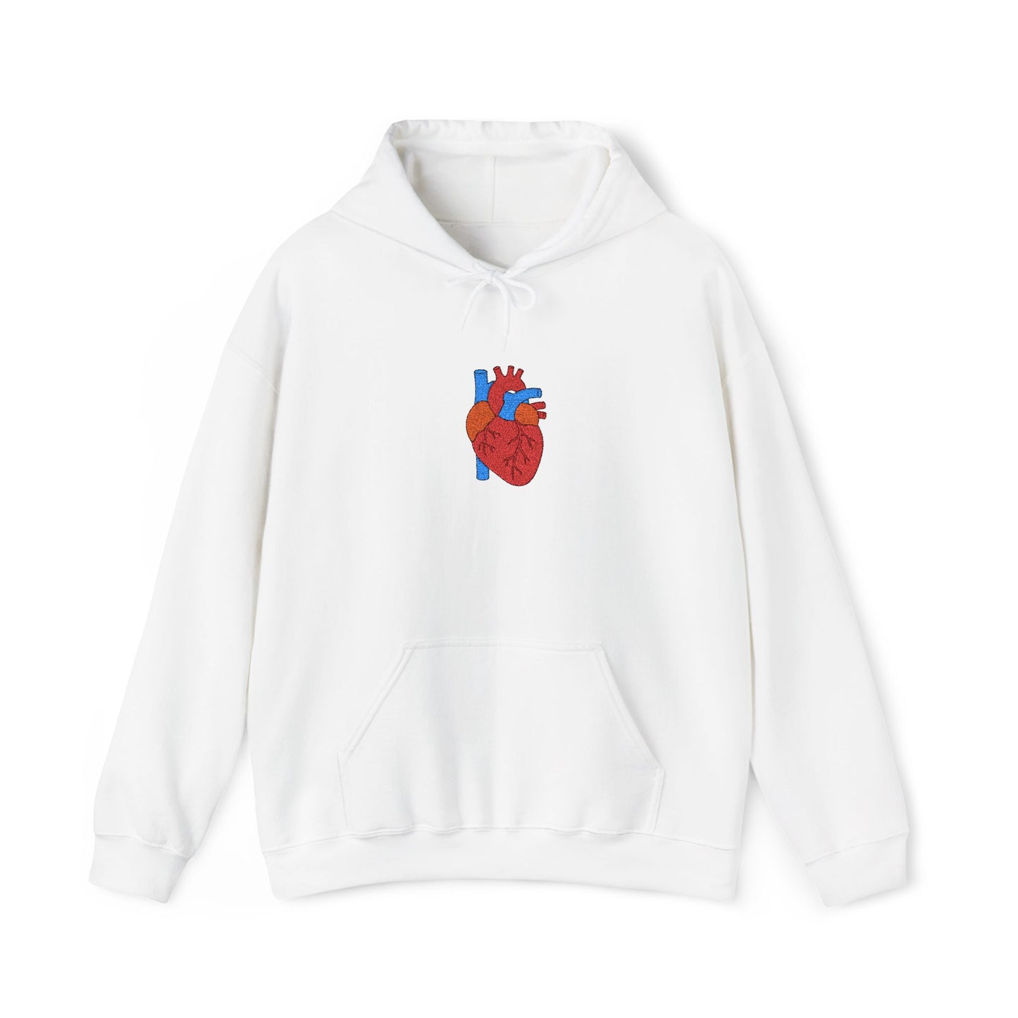Embroidered Anatomical Heart Hoodie