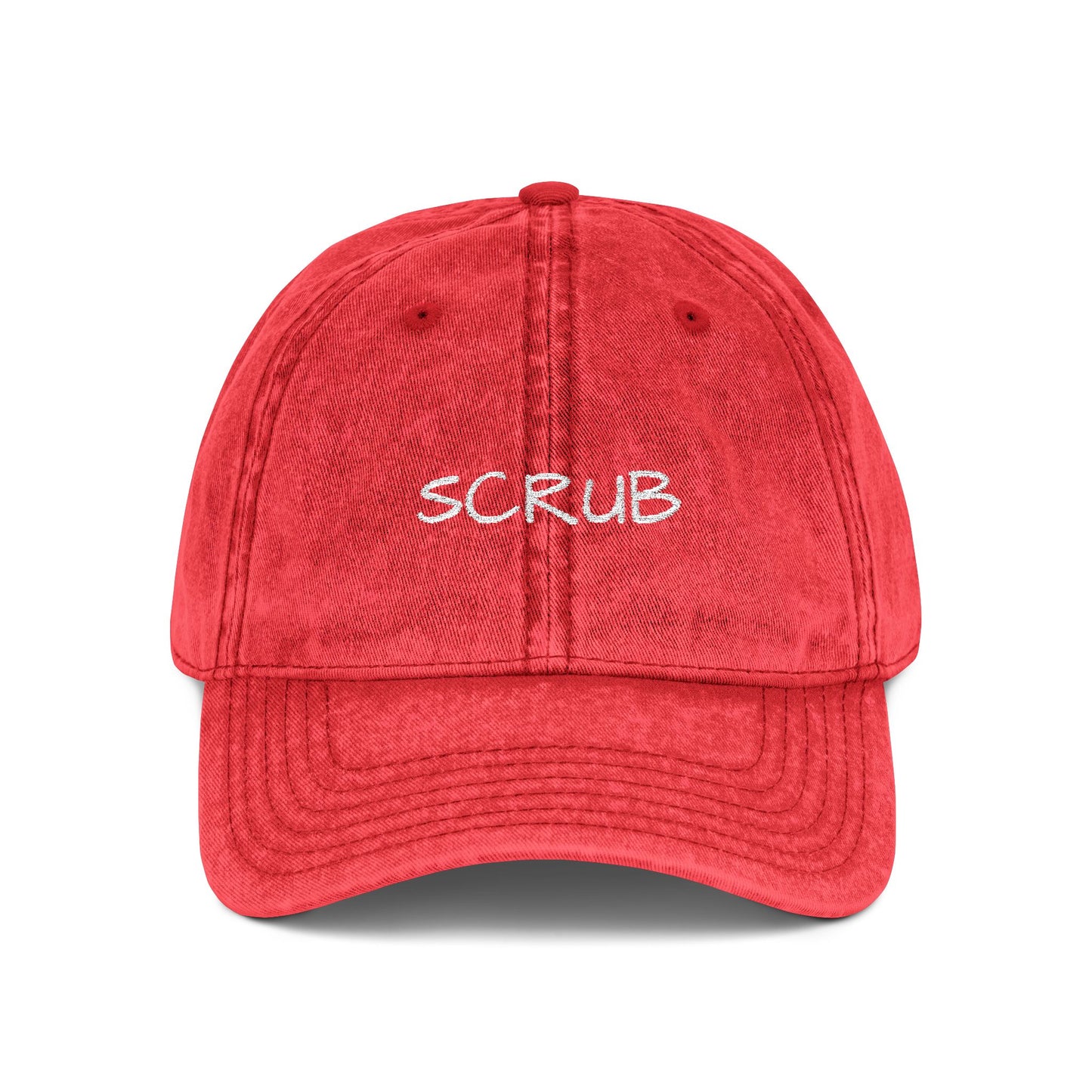 Embroidered 'SCRUB' Vintage Cap - Retro Hat for Nurses & Medical Staff