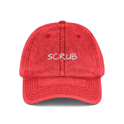 Embroidered 'SCRUB' Vintage Cap - Retro Hat for Nurses & Medical Staff