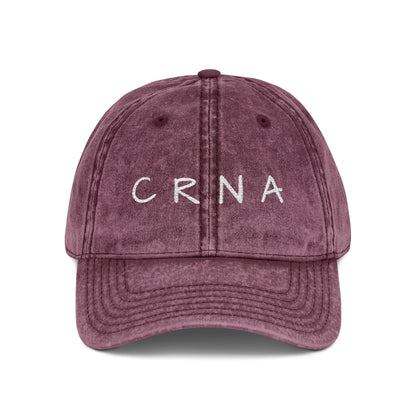 Embroidered "CRNA" Vintage Cap