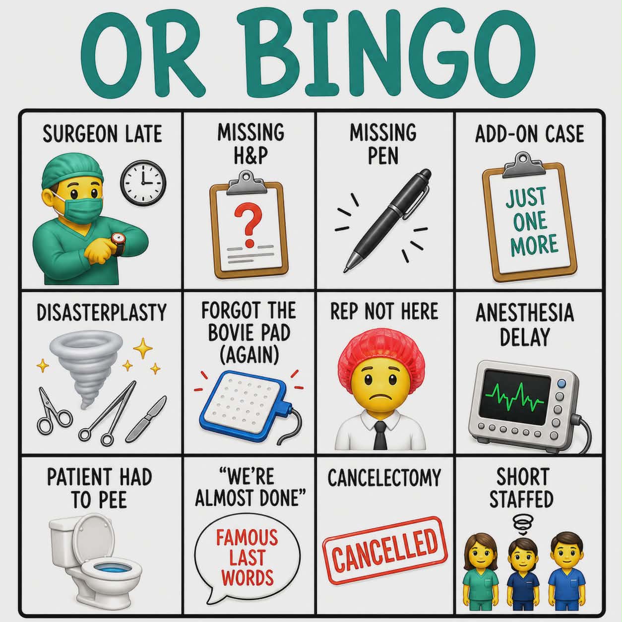 Operating Room Bingo Mug