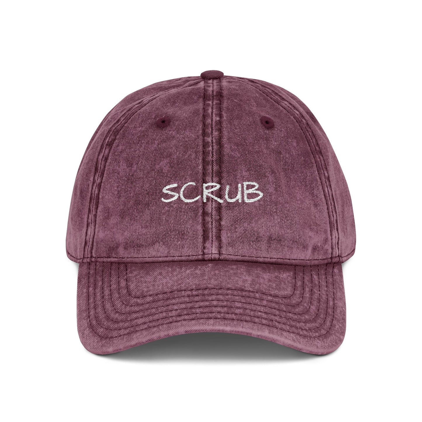Embroidered 'SCRUB' Vintage Cap - Retro Hat for Nurses & Medical Staff