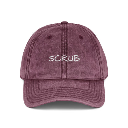 Embroidered 'SCRUB' Vintage Cap - Retro Hat for Nurses & Medical Staff