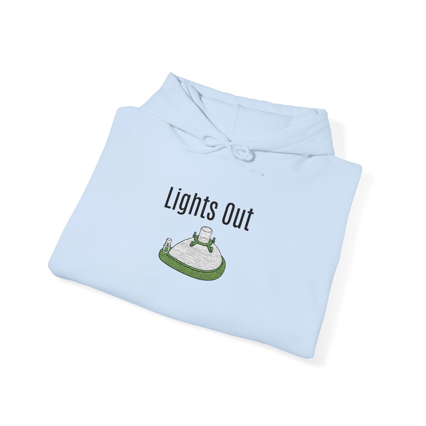"Lights Out" Embroidered Anesthesia Hoodie