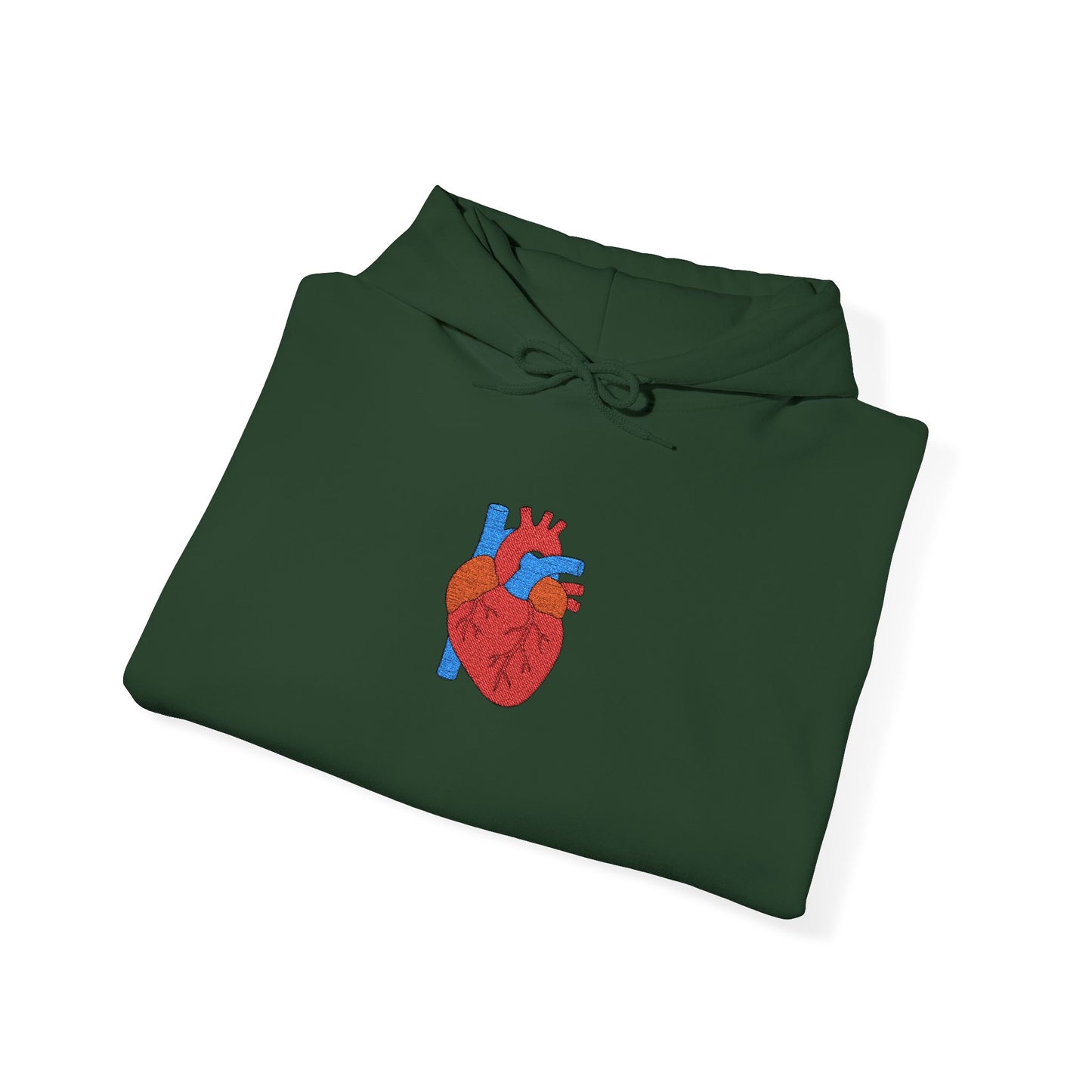 Embroidered Anatomical Heart Hoodie