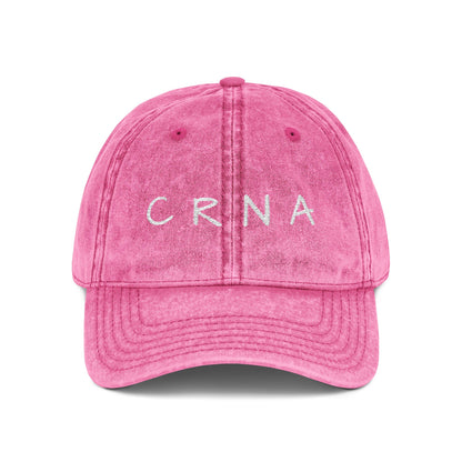 Embroidered "CRNA" Vintage Cap