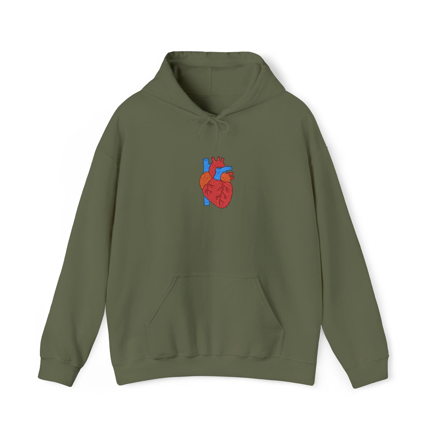 Embroidered Anatomical Heart Hoodie