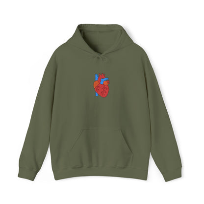 Embroidered Anatomical Heart Hoodie