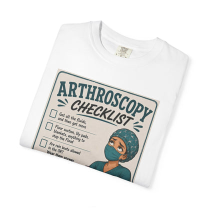 Arthroscopy Checklist Nurse T-shirt | Surgery Retro Tee