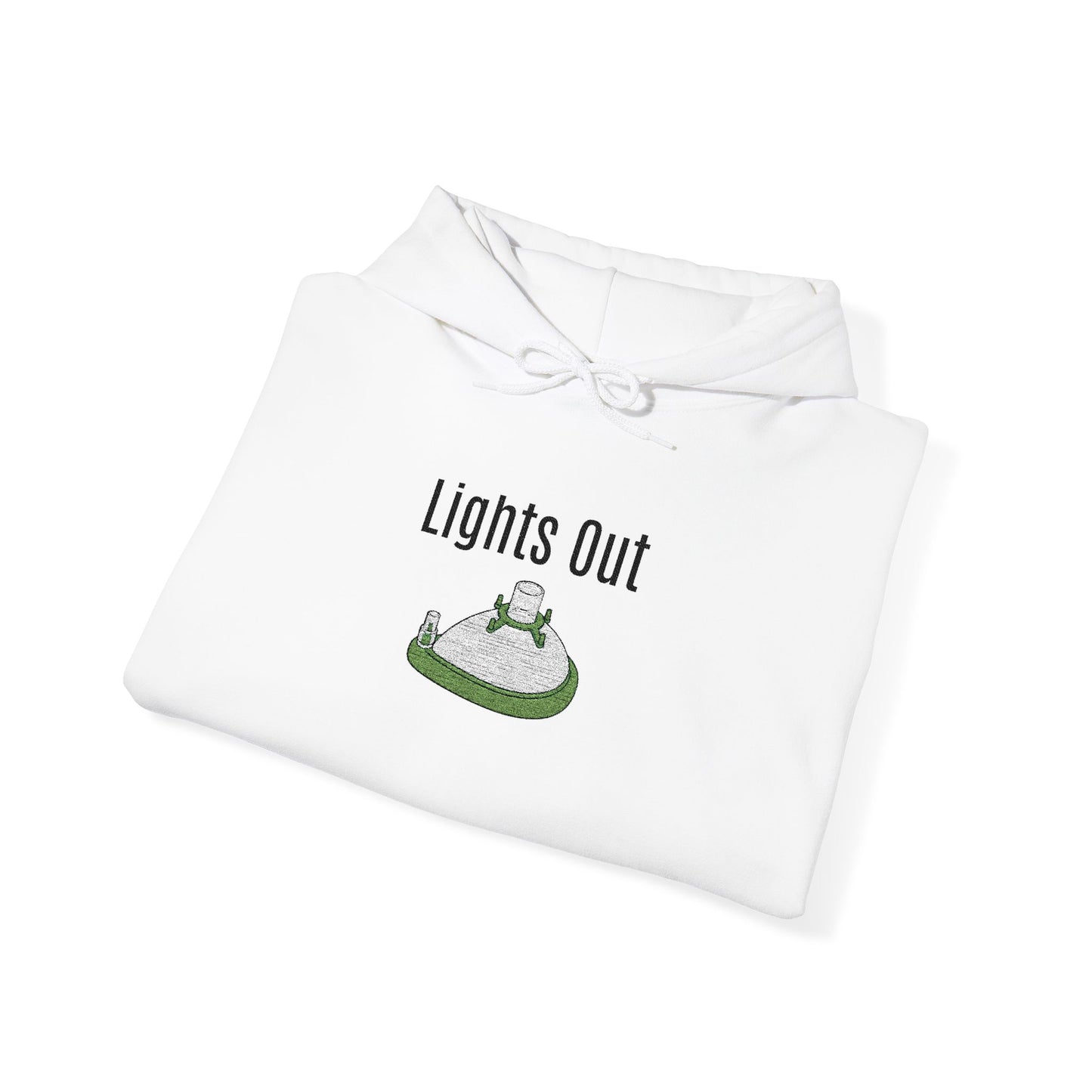 "Lights Out" Embroidered Anesthesia Hoodie