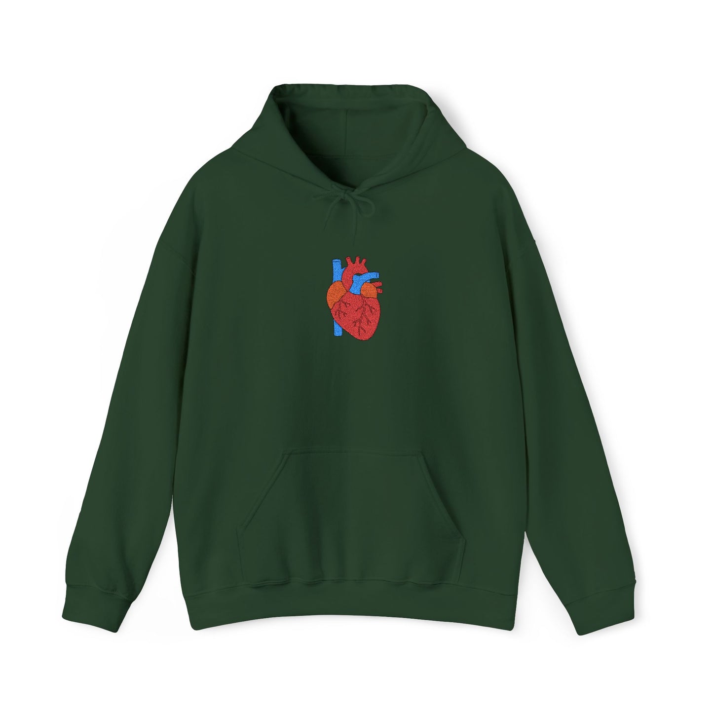 Embroidered Anatomical Heart Hoodie