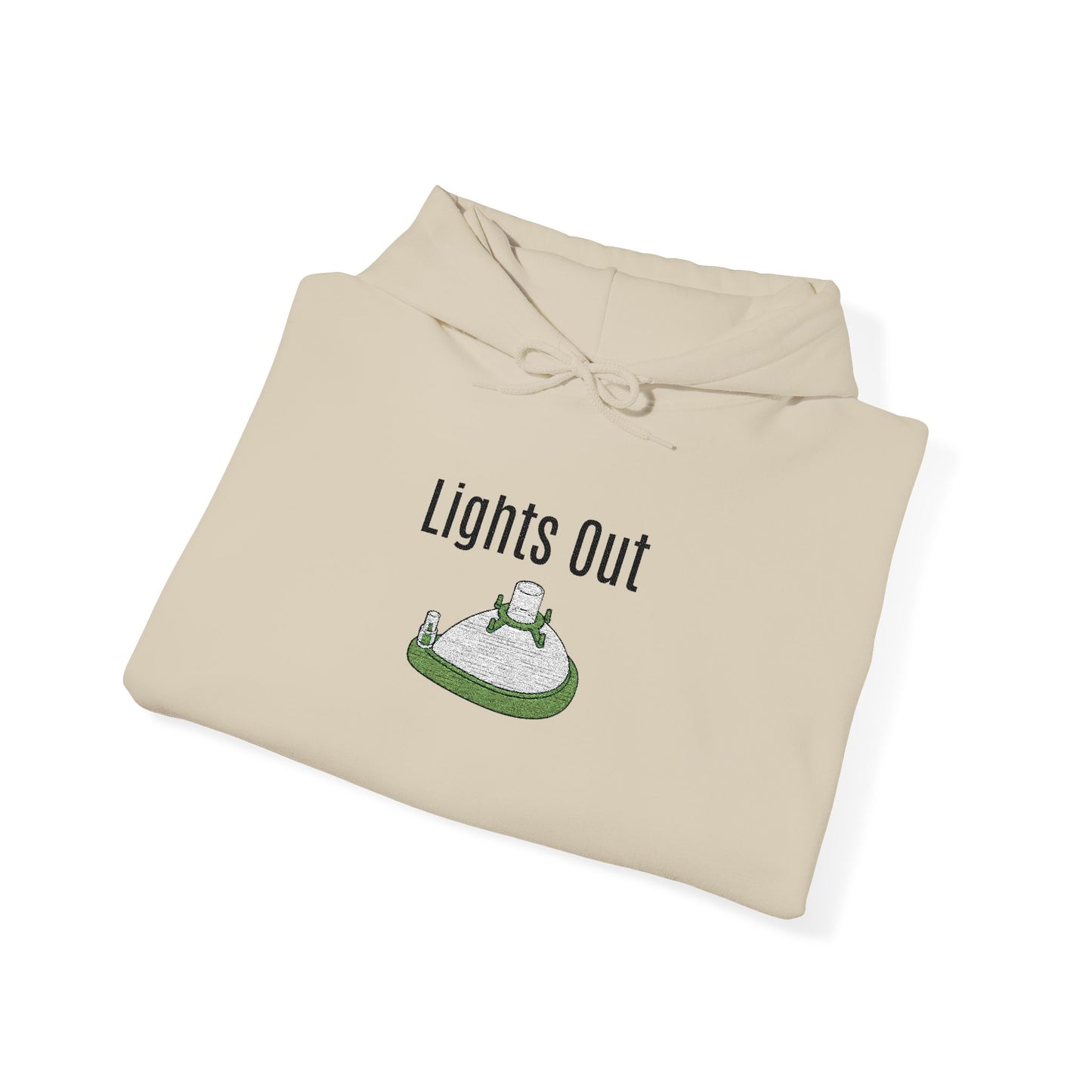"Lights Out" Embroidered Anesthesia Hoodie
