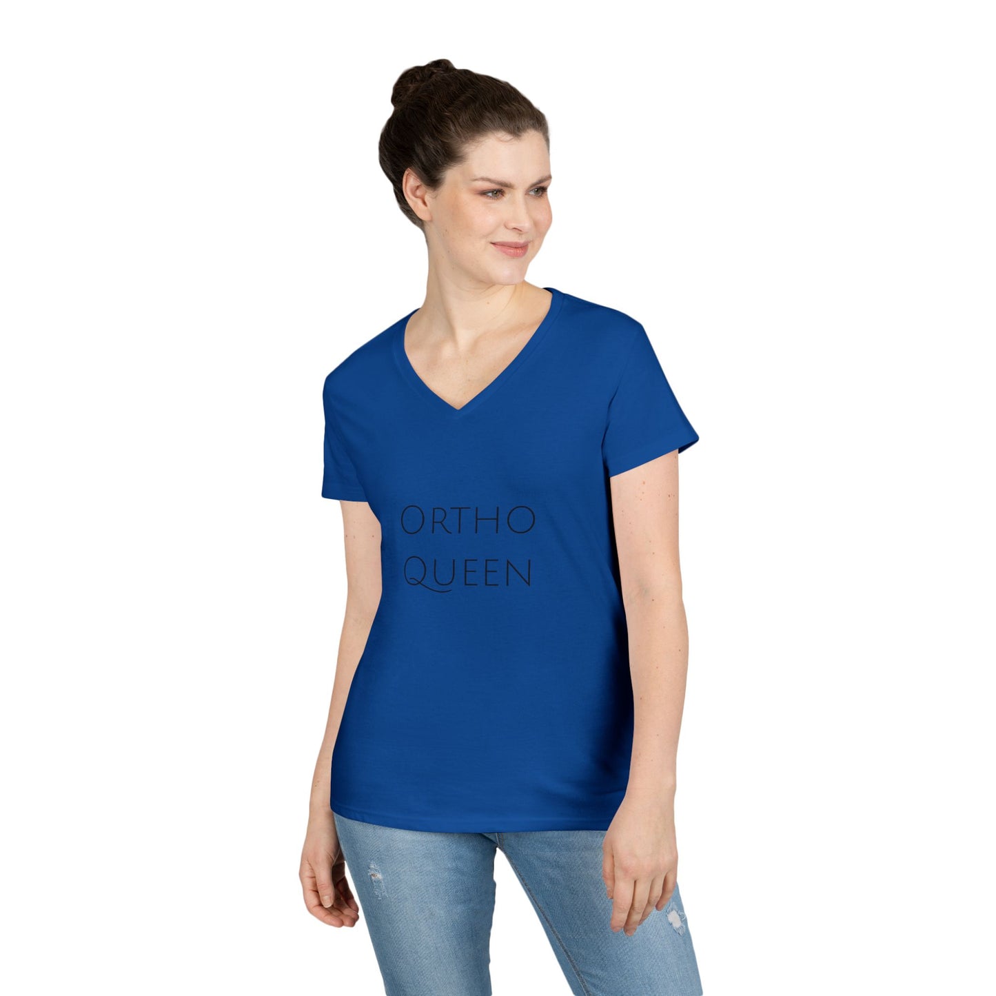 Ortho Queen V-Neck T-Shirt — Funny Ortho Tee
