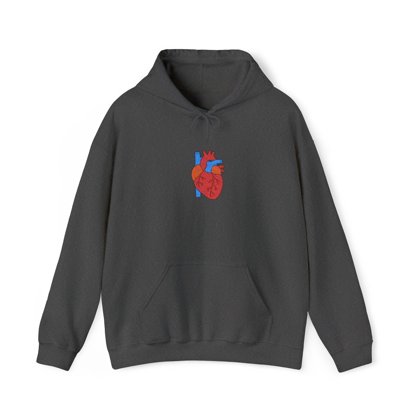 Embroidered Anatomical Heart Hoodie