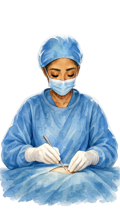 Surgeon Watercolor Ceramic Mug — Surgical Team Coffee Cup (11oz, 15oz)