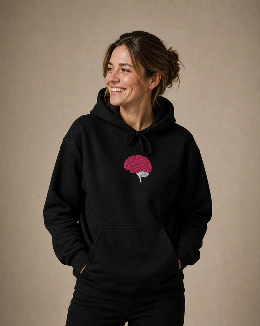Anatomical Brain Embroidered Hoodie