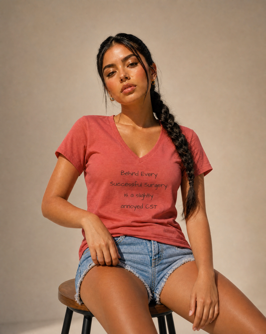 Funny CST V-Neck T-Shirt