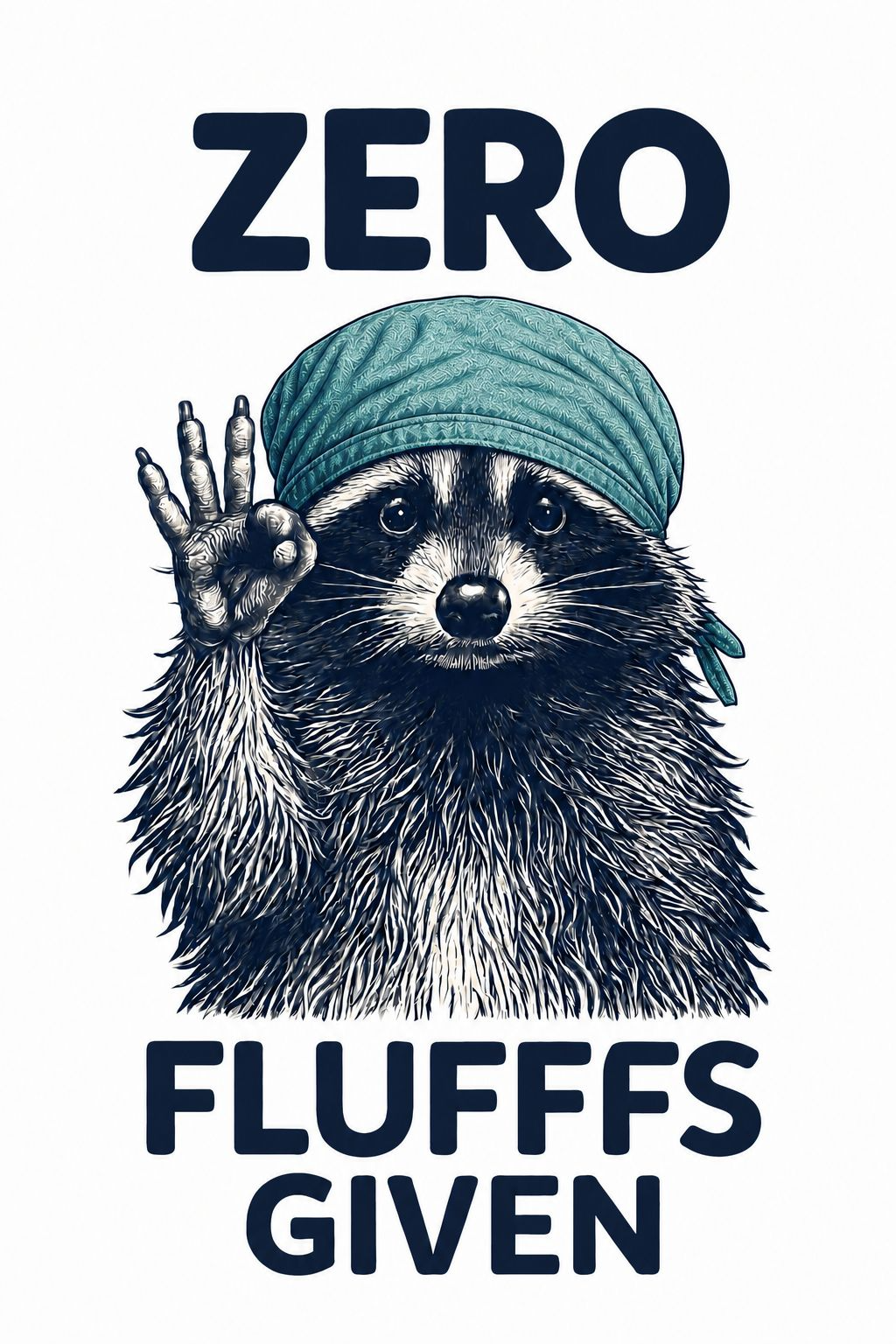 Zero Fluffs Given Raccoon Mug — Funny Scrub Cap Coffee Cup (11oz & 15oz)