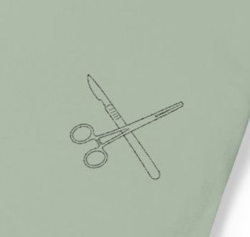 Surgical Instruments Logo T-Shirt | Minimal Pocket Graphic